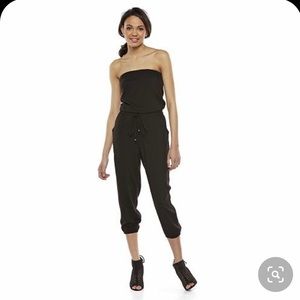 Mudd strapless jumpsuit